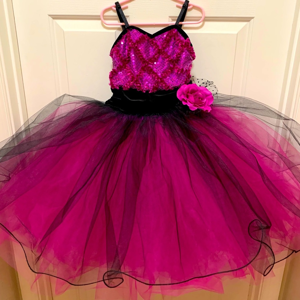 Purple/ Black Ballet Performance Leotard - Picture 1 of 5